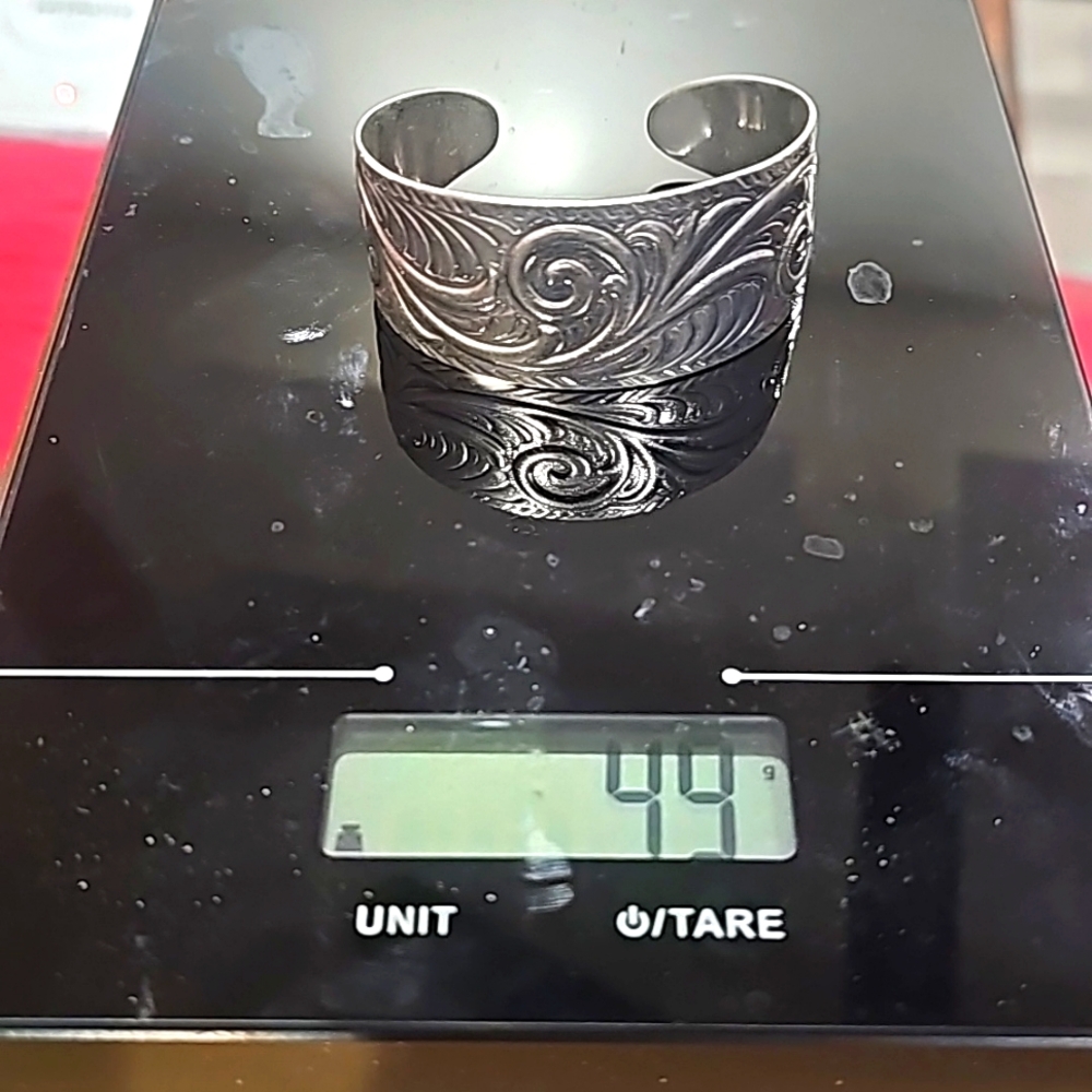 Sterling silver cuff bracelet - Picture 5 of 6